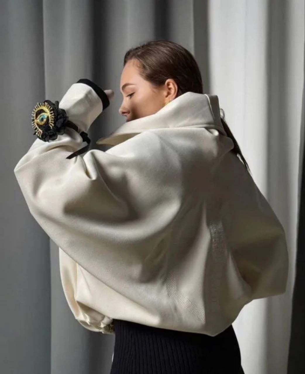 женская верхняя одежда,кофта женская,оверсайз куртка,кофта пончо