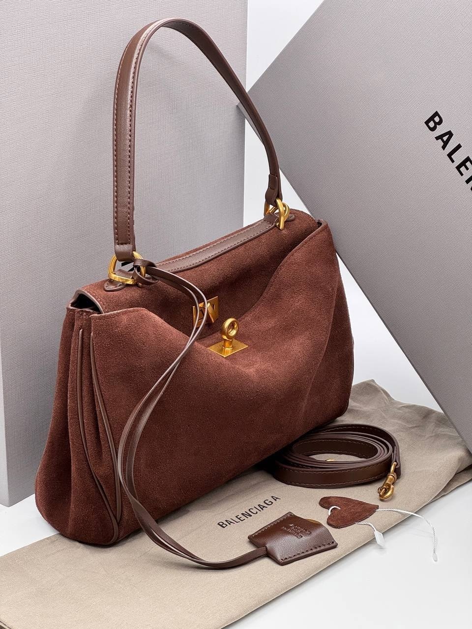 замшевая сумка,женская замшевая сумка,коричневая замшевая сумка,сумка balenciaga,сумка женская balenciaga