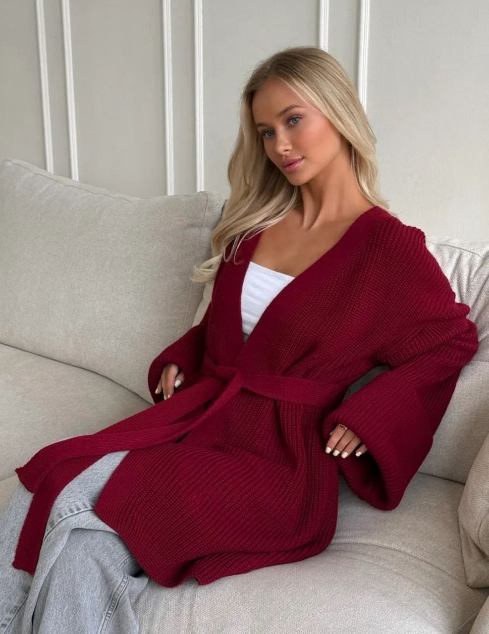 кардиган женский,кардиган вязаное,кардиган,кардиган с поясом,коричневый кардиган