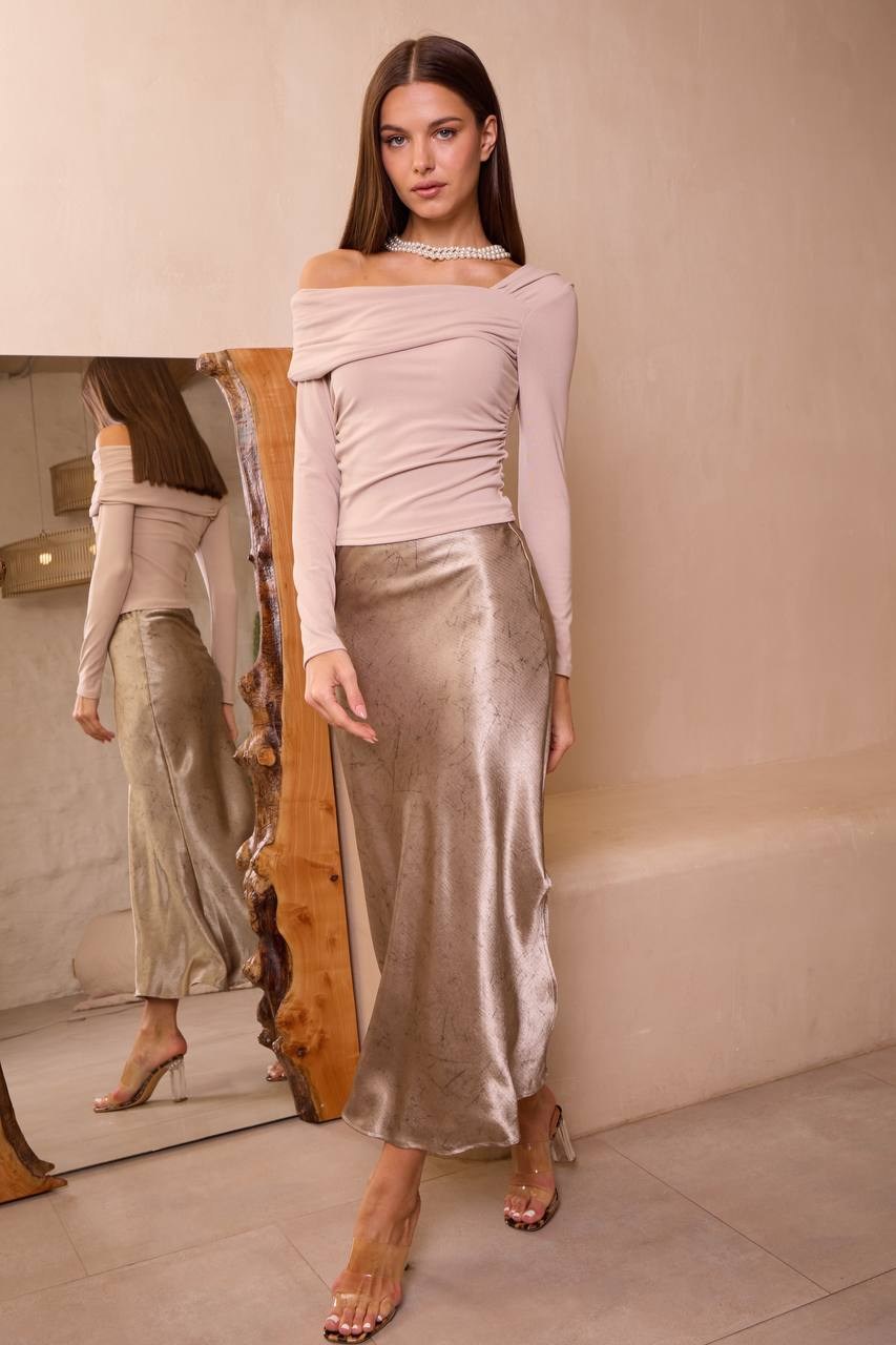 бежевая юбка,юбка длинная атласная,атласная юбка,юбка,длинная юбка