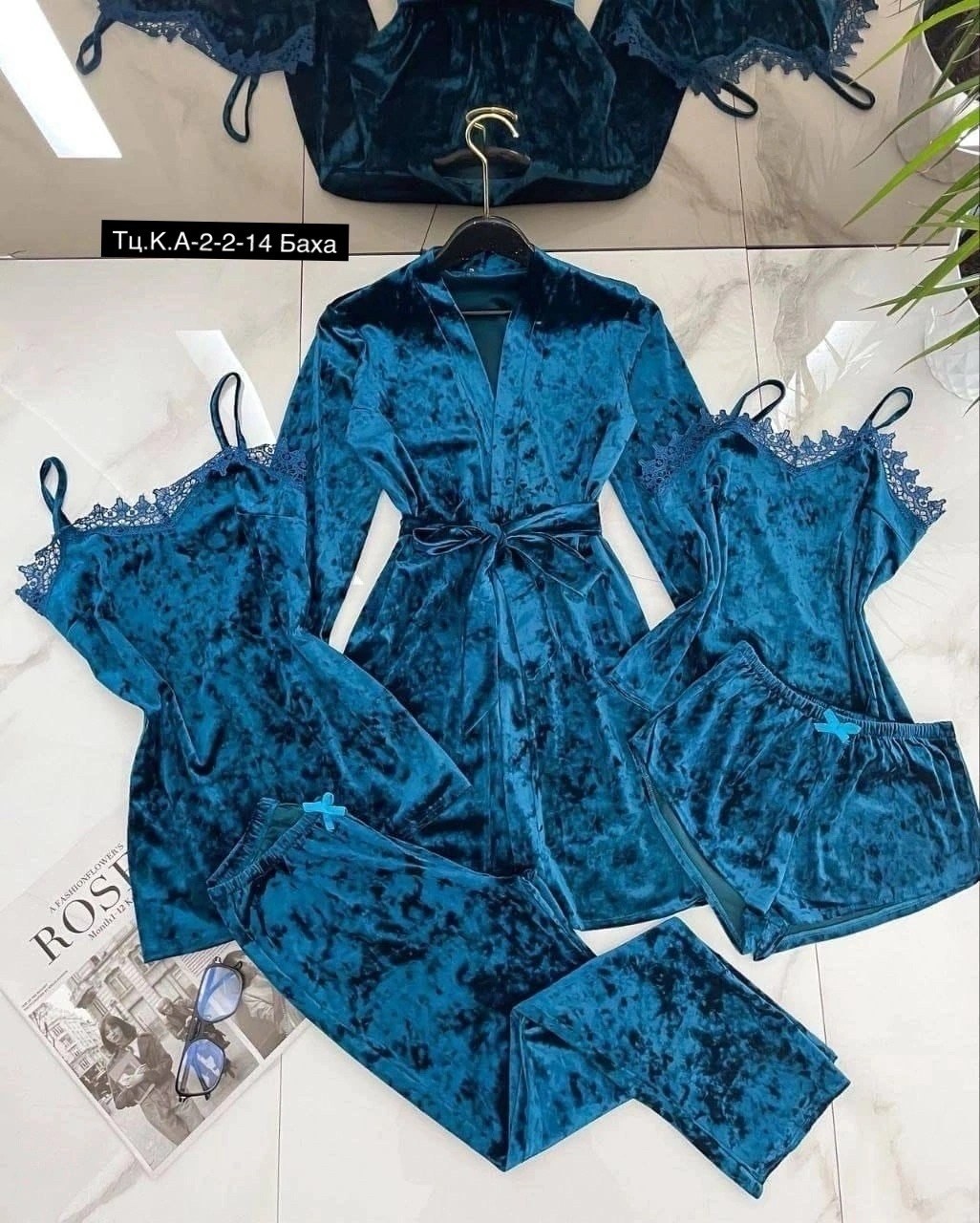 комплект пижама женский бархат,пижама тройка женская велюр,пижама комплект 5 в 1,женская пижама комплект,комплект пижама