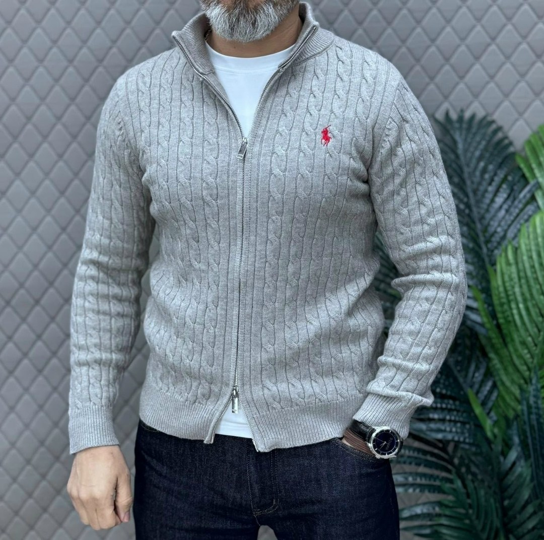 мужские свитера,мужские кардиганы,polo sweater,поло свитер,polo ralph lauren вязаный кардиган-свитер на молнии