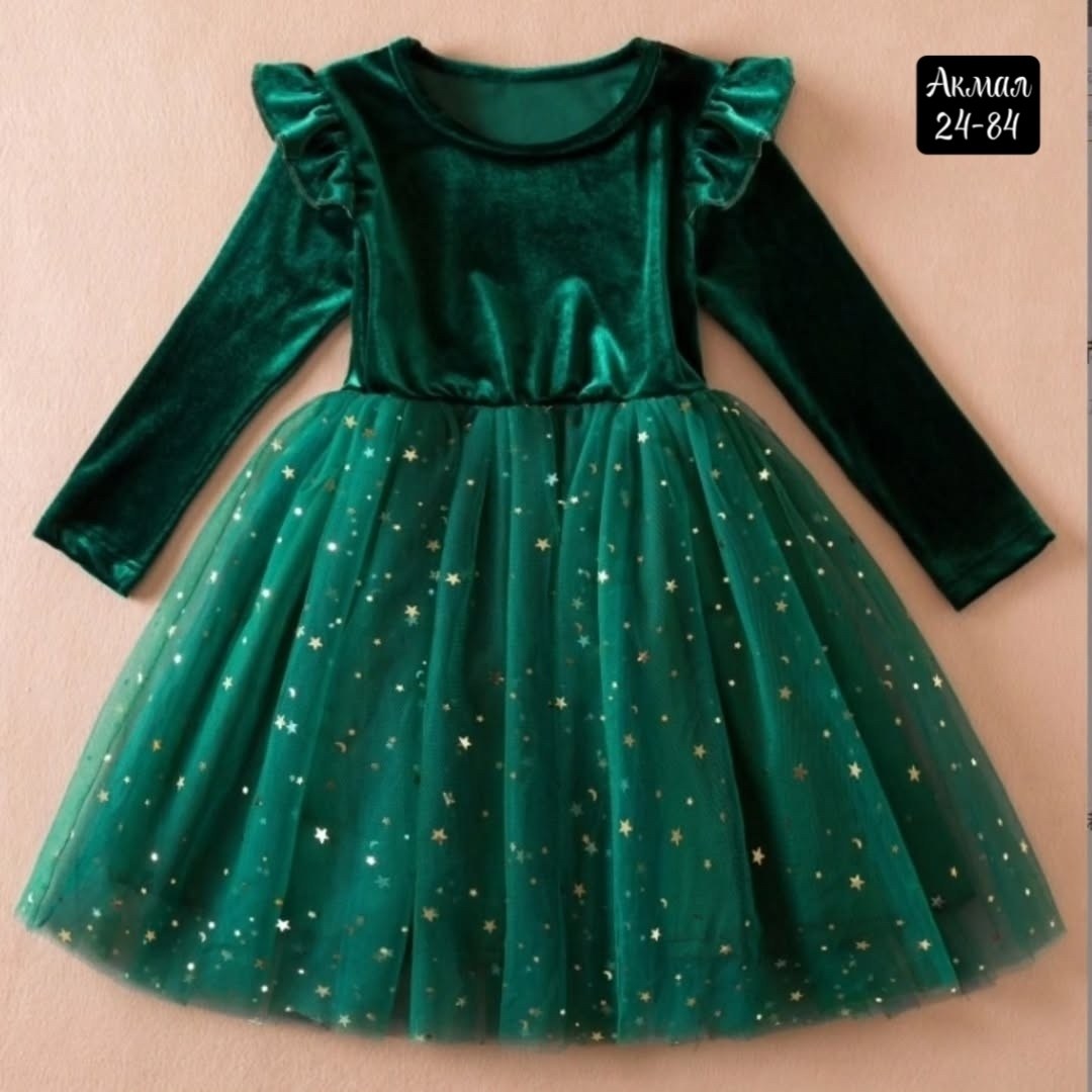 изумрудное платье для девочки,платье для девочки,платье новогоднее,платье зеленое для девочки,платье для девочки с блестками