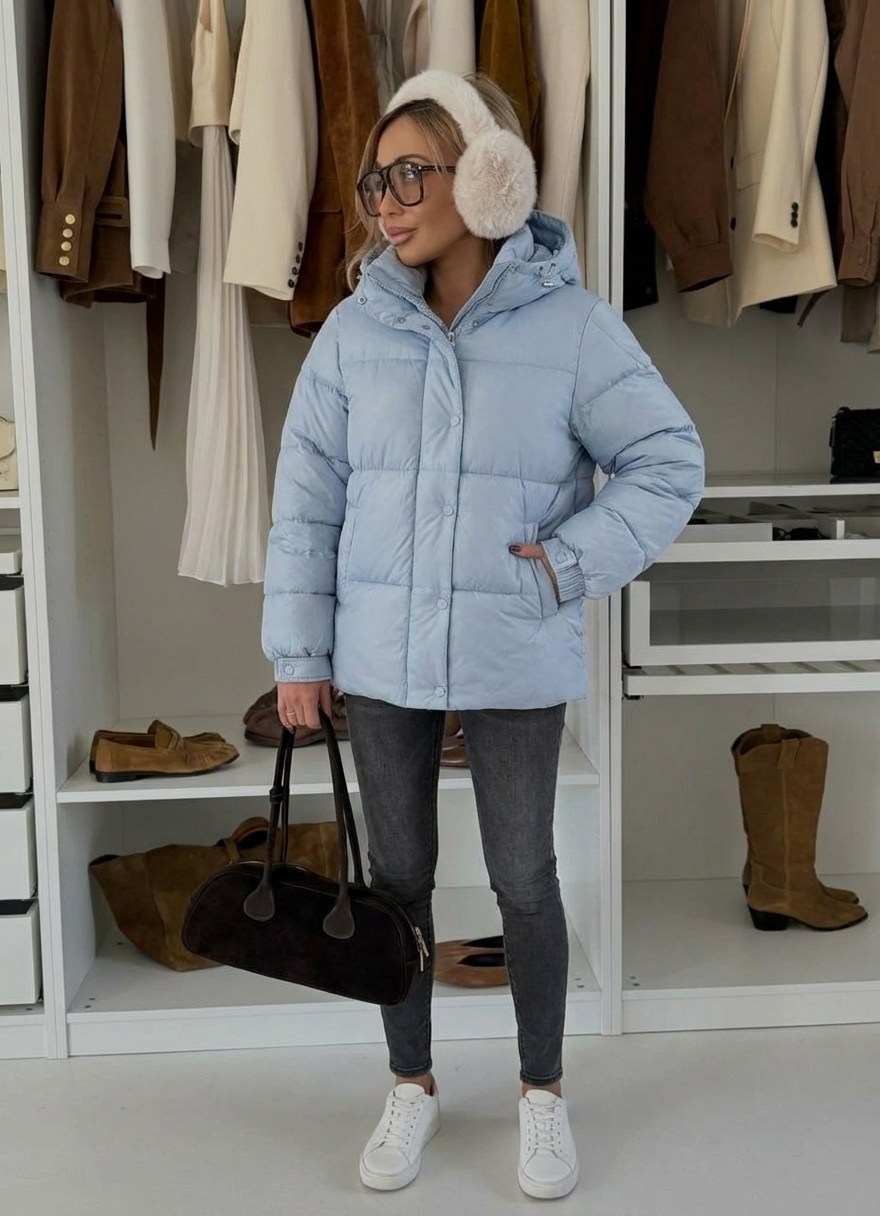 модные пуховики,бежевый пуховик,образы с бежевым пуховиком,куртка женская бежевая,куртка теплая