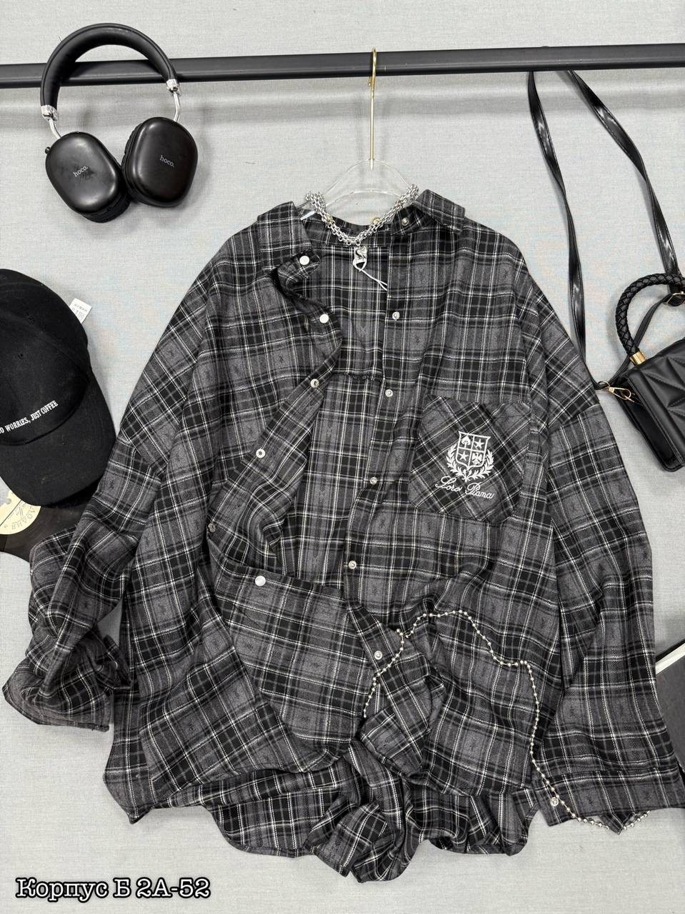 рубашка в клетку оверсайз удлиненная marybeth,женская рубашка в клетку оверсайз,рубашка в клетку оверсайз со стразами perferita,рубашка женская,женская рубашка в клетку