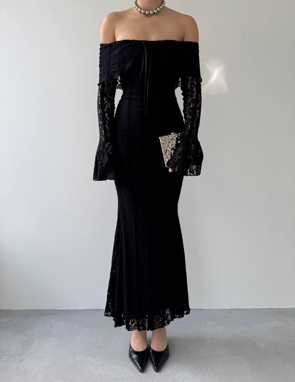 черное вечернее платье,вечернее платье,вечернее платье с разрезом,вечернее платье с открытыми плечами,платье