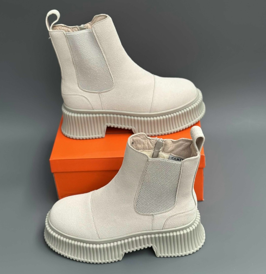 , женская,ботинки женские, бежевые ботинки,зимняя  женская