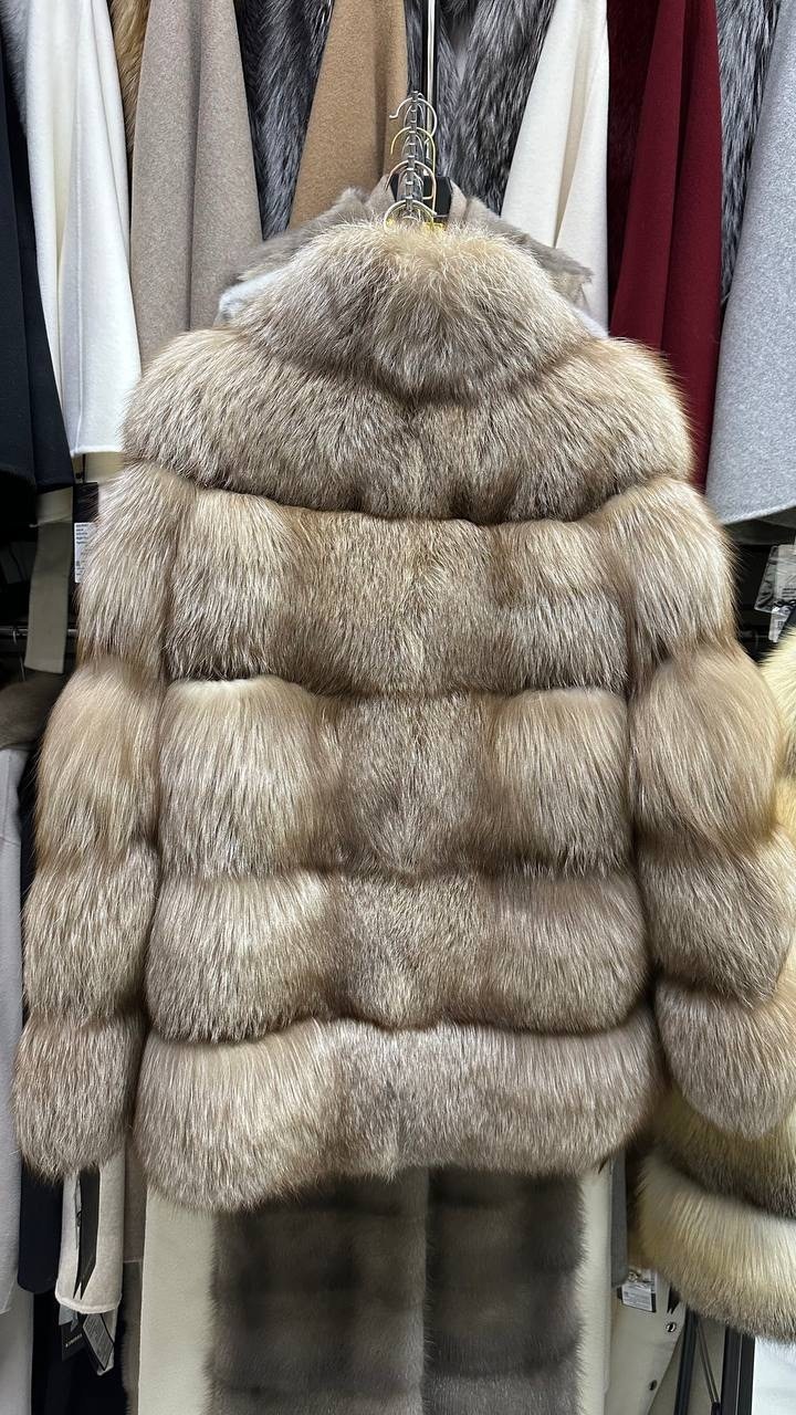 шуба из финского песца,шуба из песца,шуба из натурального меха финского песца цвет соболь,шуба песец,шуба из лисы