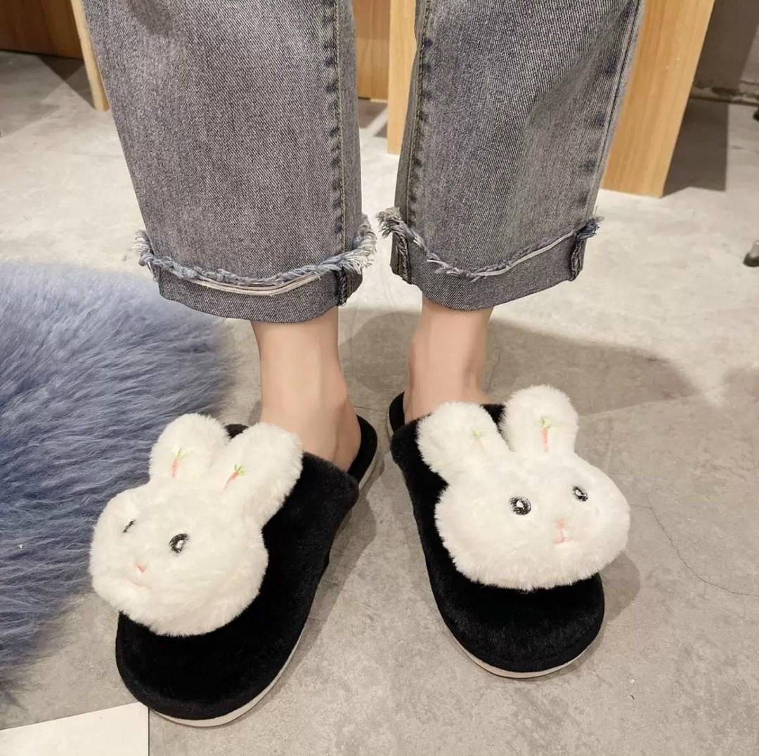 тапочки милые,домашние тапочки,плюшевые тапочки,тапочки halluci "зайки",пушистые тапочки