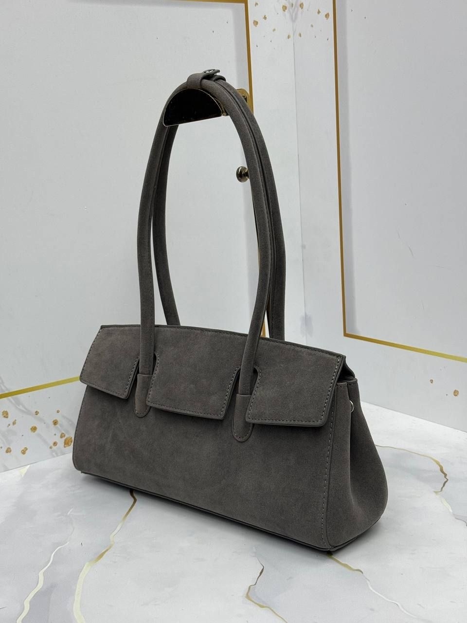 замшевая сумка серая,сумка замшевая,сумка,модная сумка из матовой замши,женская сумка из искусственной замши