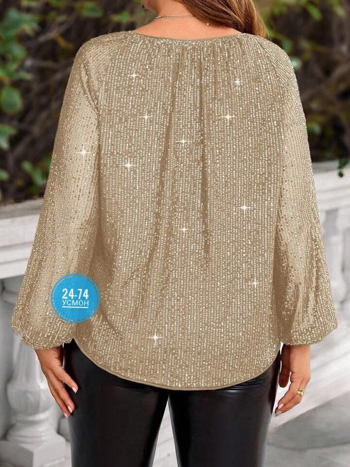 блузка с пайетками,блузка вечерняя нарядная пайетки больших размеров bemark fashion,кофта с пайетками,блузка из блестящей ткани,блестящая блузка