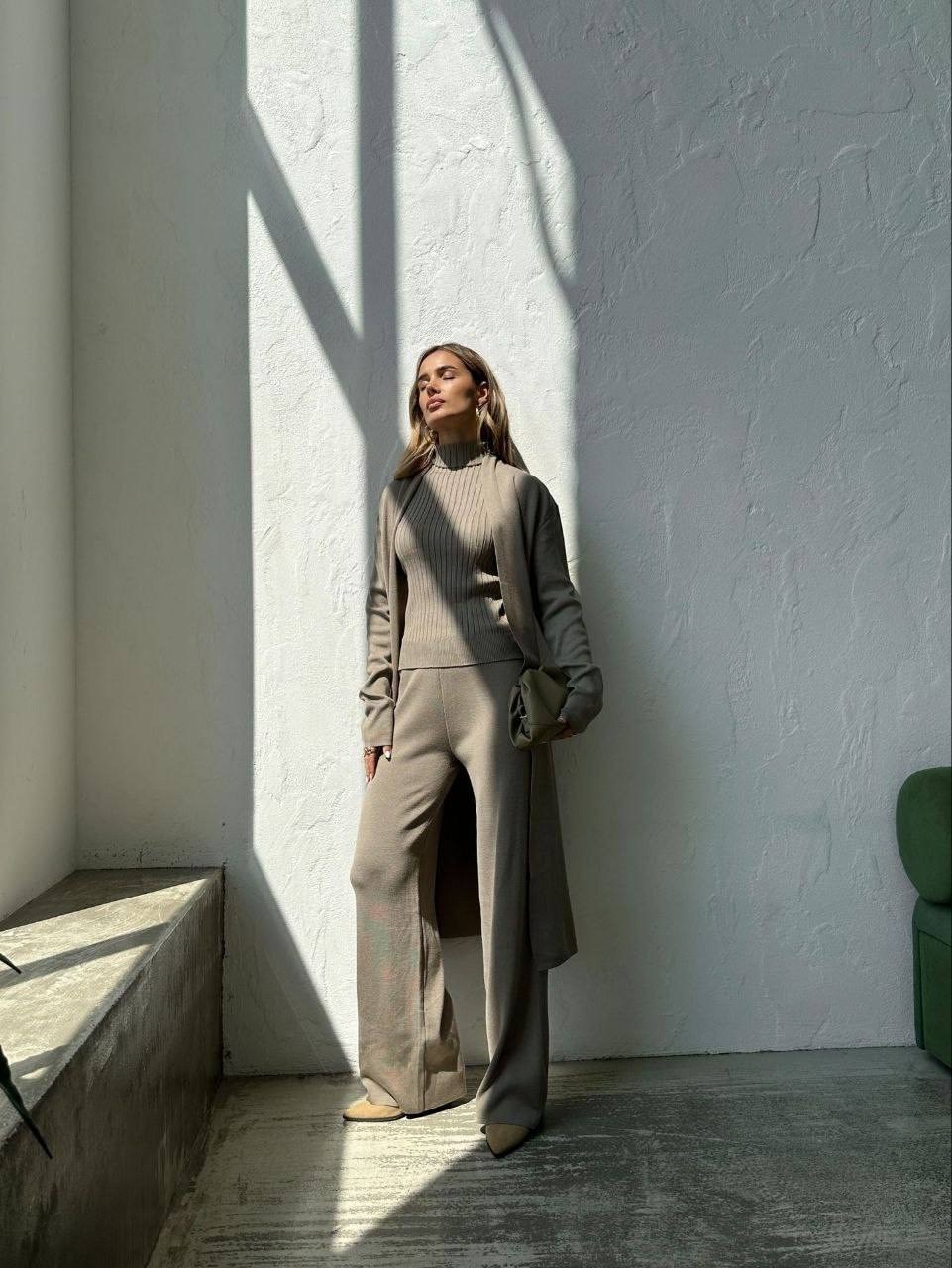 брючный костюм с кардиганом,женский трикотажный брючный костюм,брючный костюм повседневный,костюм брючный теплый,трикотажные костюмы
