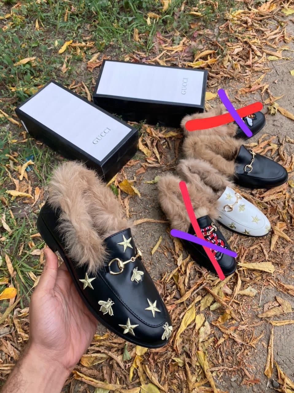 ,мюли гуччи с мехом,мюли гуччи женские,мюли с мехом,лоферы гуччи женские