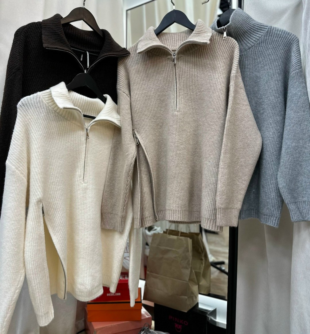 свитер на молнии оверсайз cosmo brand,свитер вязаный оверсайз с горлом на молнии mycloz,свитер вязаный оверсайз с горлом на молнии mycloz цвет коричневый,свитер на молнии оверсайз,свитер вязаный оверс