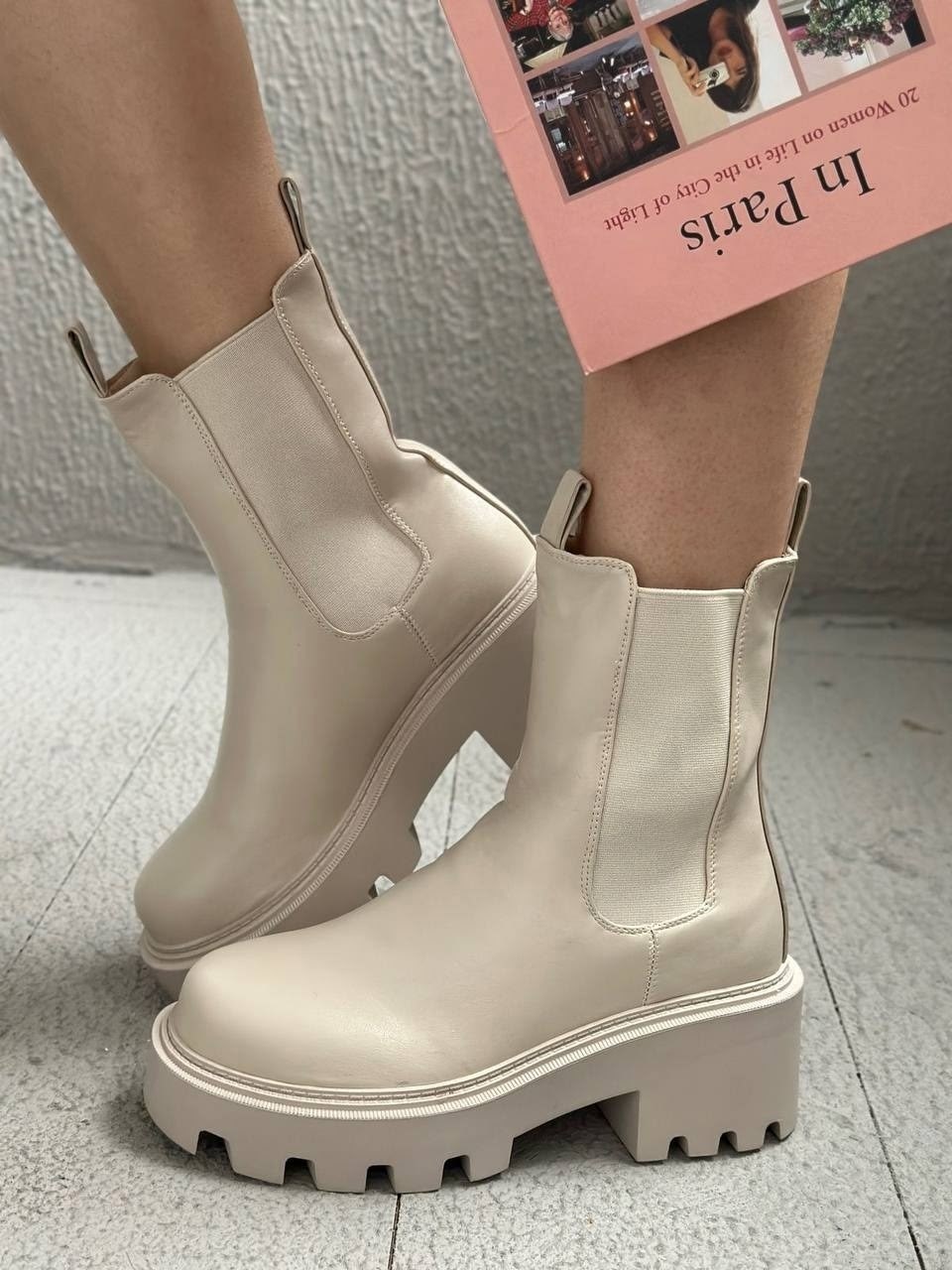 ботинки женские зимние челси respect,челси  бежевые,,челси ботинки демисезонные на платформе,ботинки-челси с широкой резинкой светло-бежевые