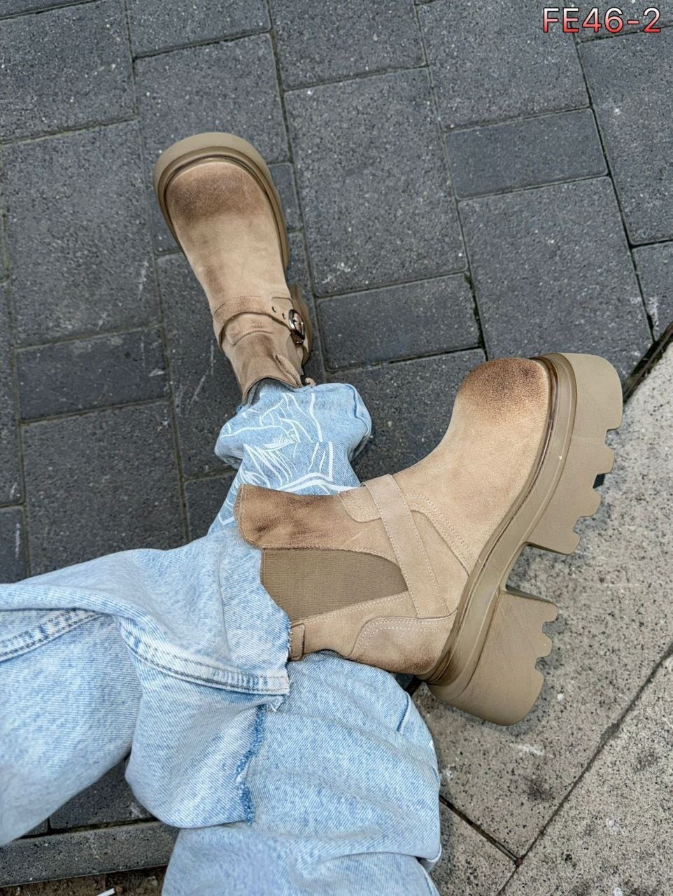 модные ботинки из замши,,ботинки демисезонные из натуральной замши miss me, женская,женские ботинки