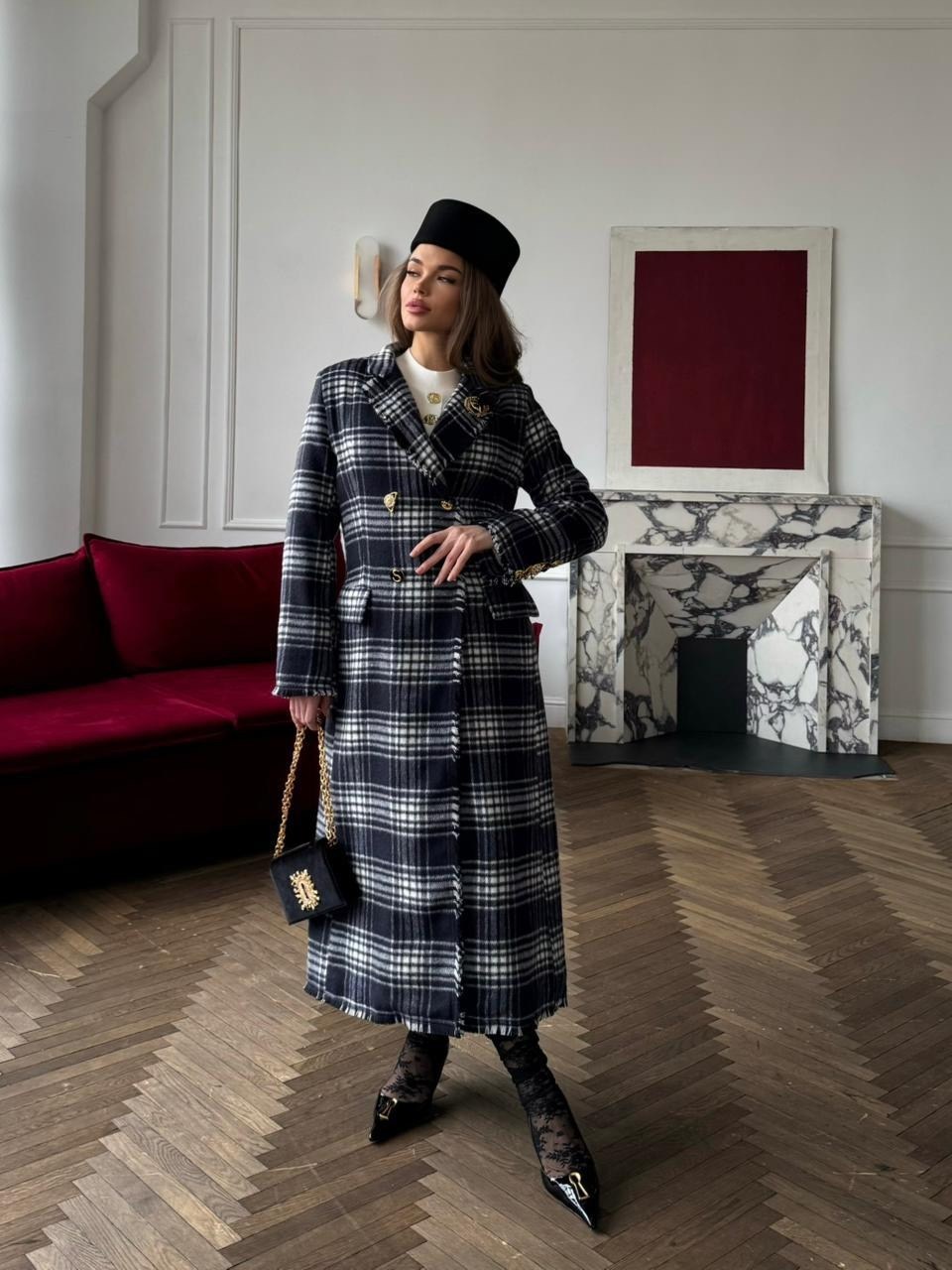 пальто в клетку,пальто модное,пальто жен,стильное пальто,модели пальто