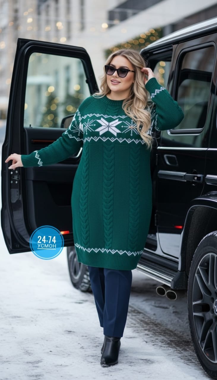 новогодняя туника,вязаная туника,платье вязаное,вязаные туники новогодние,рождественские свитера