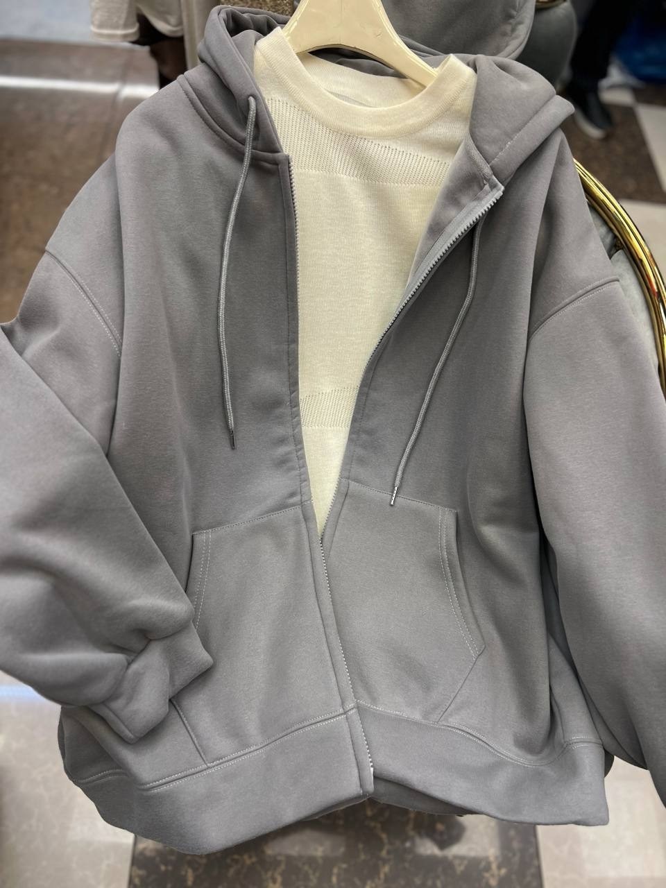толстовка на молнии из футера 3х нит.начес серый,толстовка на молнии из футера 3х нит.начес серый макси,толстовка на молнии из футера 3х нит.начес сова серый,толстовка оверсайз,кофта на молнии оверсай