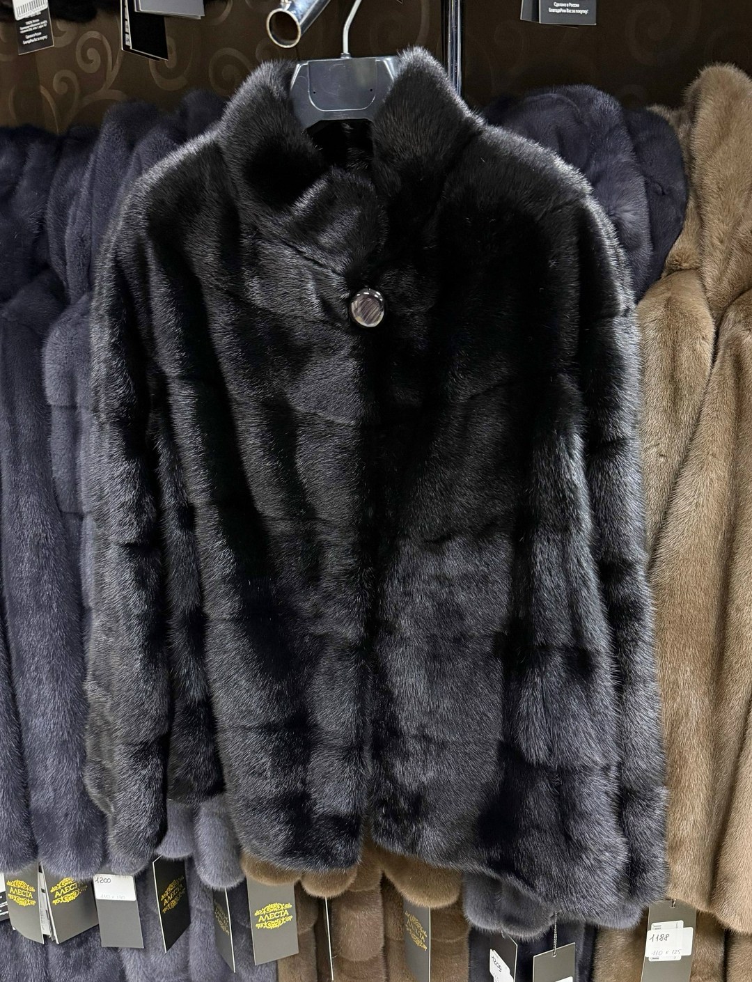 норковая шуба,норковая шуба автоледи,шуба норка,шубка из меха европейской норки стойка воротник цвет "графит",полушубок из норки