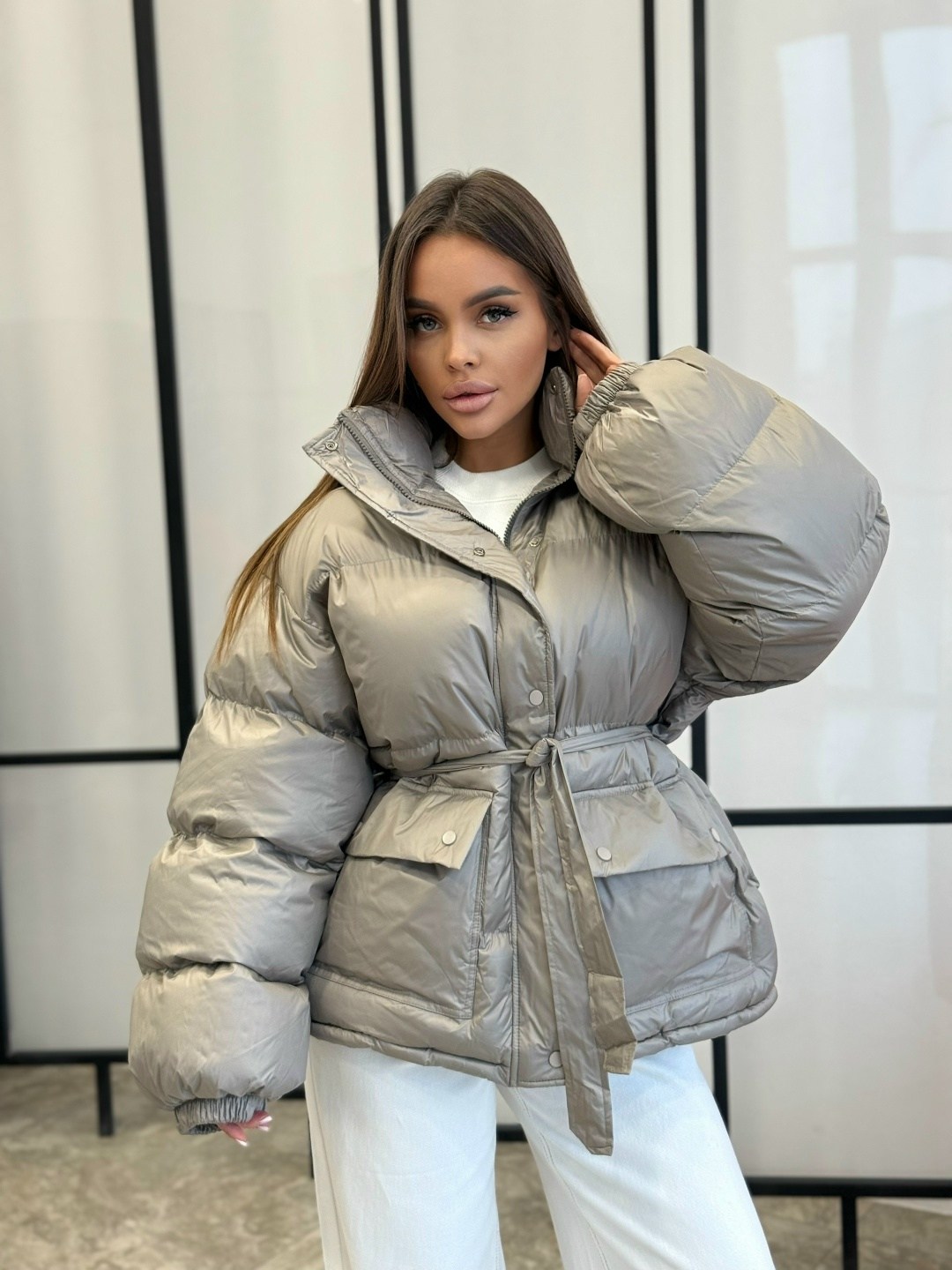 куртка зимняя женская,куртка с поясом,куртка пуховик,куртка оверсайз,куртка зимняя на кулисках shmatovashop 558148025