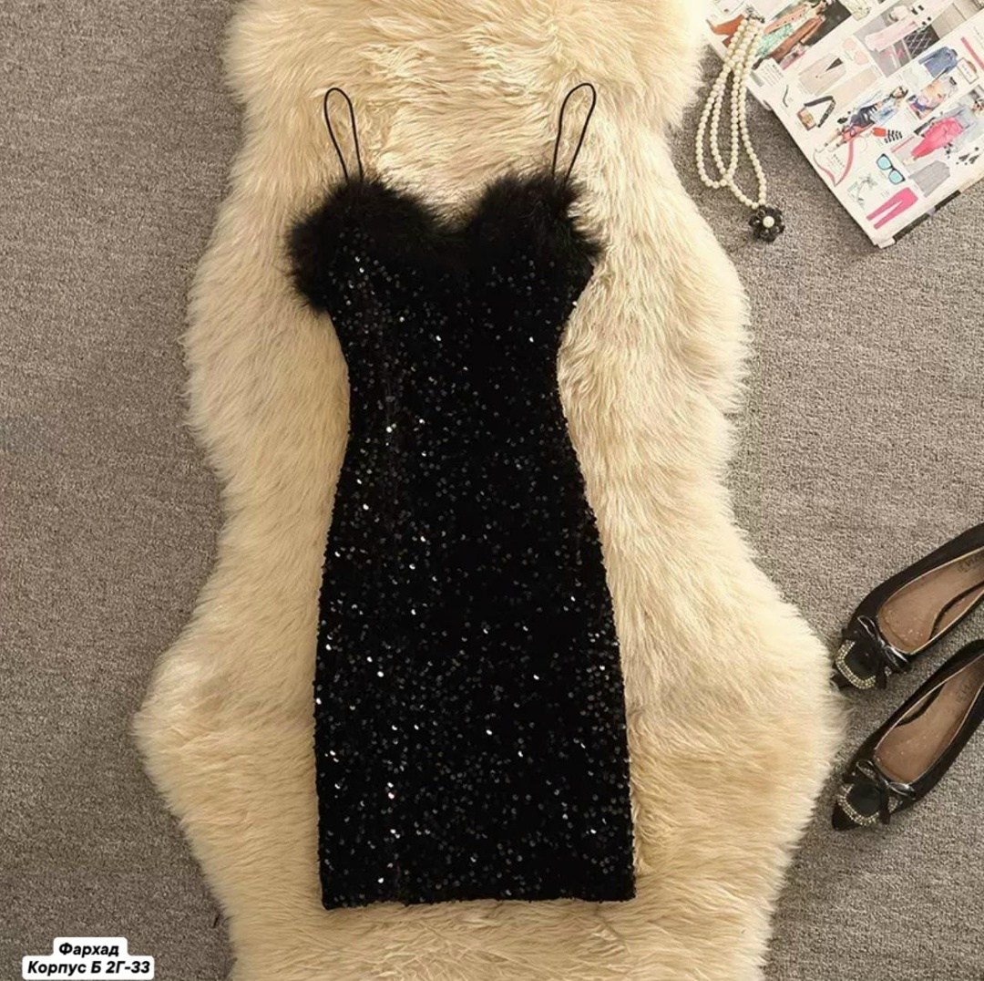черное платье с блестками,платье с блестками,женское платье с пайетками,черное блестящее платье,платье женская