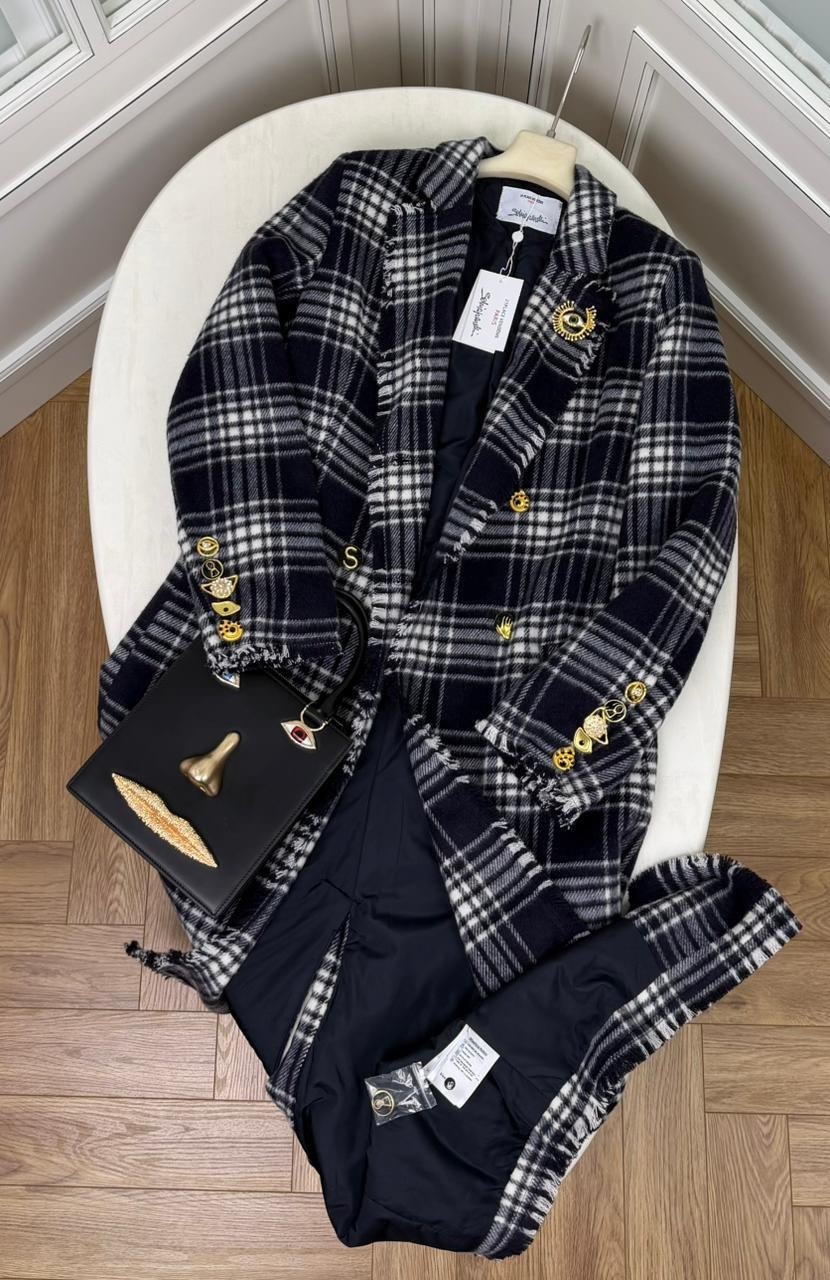 пальто в клетку,пальто модное,пальто жен,стильное пальто,модели пальто