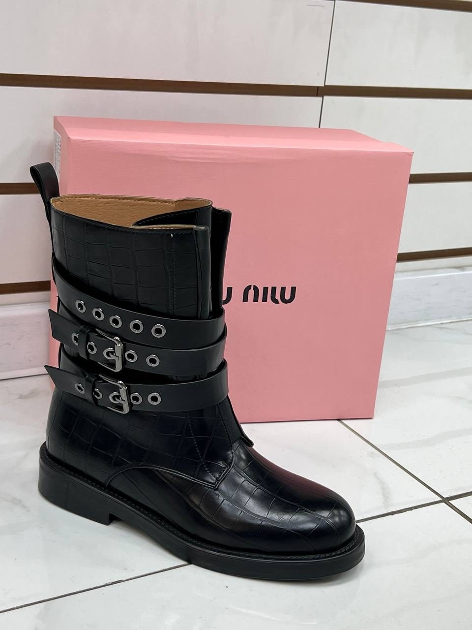 ,женские ботинки,ботинки miu miu, женская,полусапоги