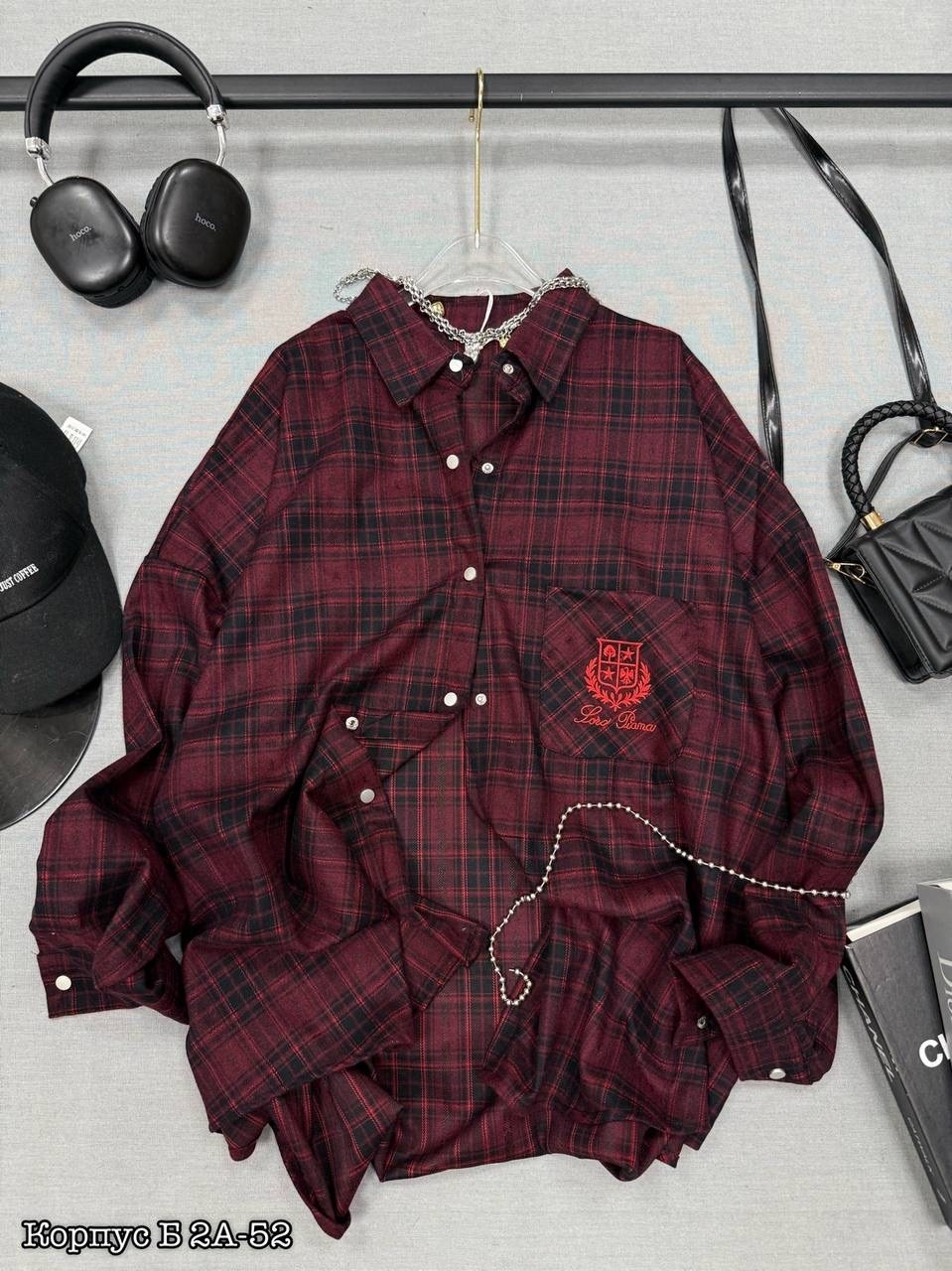 рубашка в клетку оверсайз удлиненная marybeth,женская рубашка в клетку оверсайз,рубашка в клетку оверсайз со стразами perferita,рубашка женская,женская рубашка в клетку