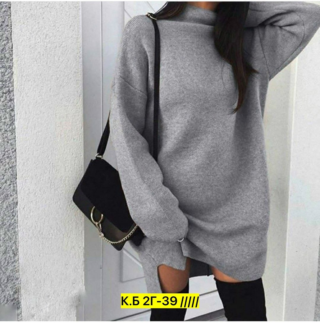 серое платье свитер,свитер платье,платье свитер теплое,вязаное платье свитер,вязаные платья