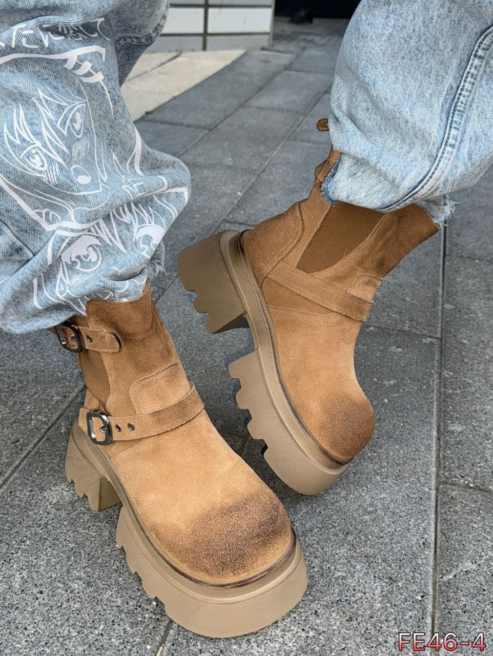 модные ботинки из замши,,ботинки демисезонные из натуральной замши miss me, женская,женские ботинки