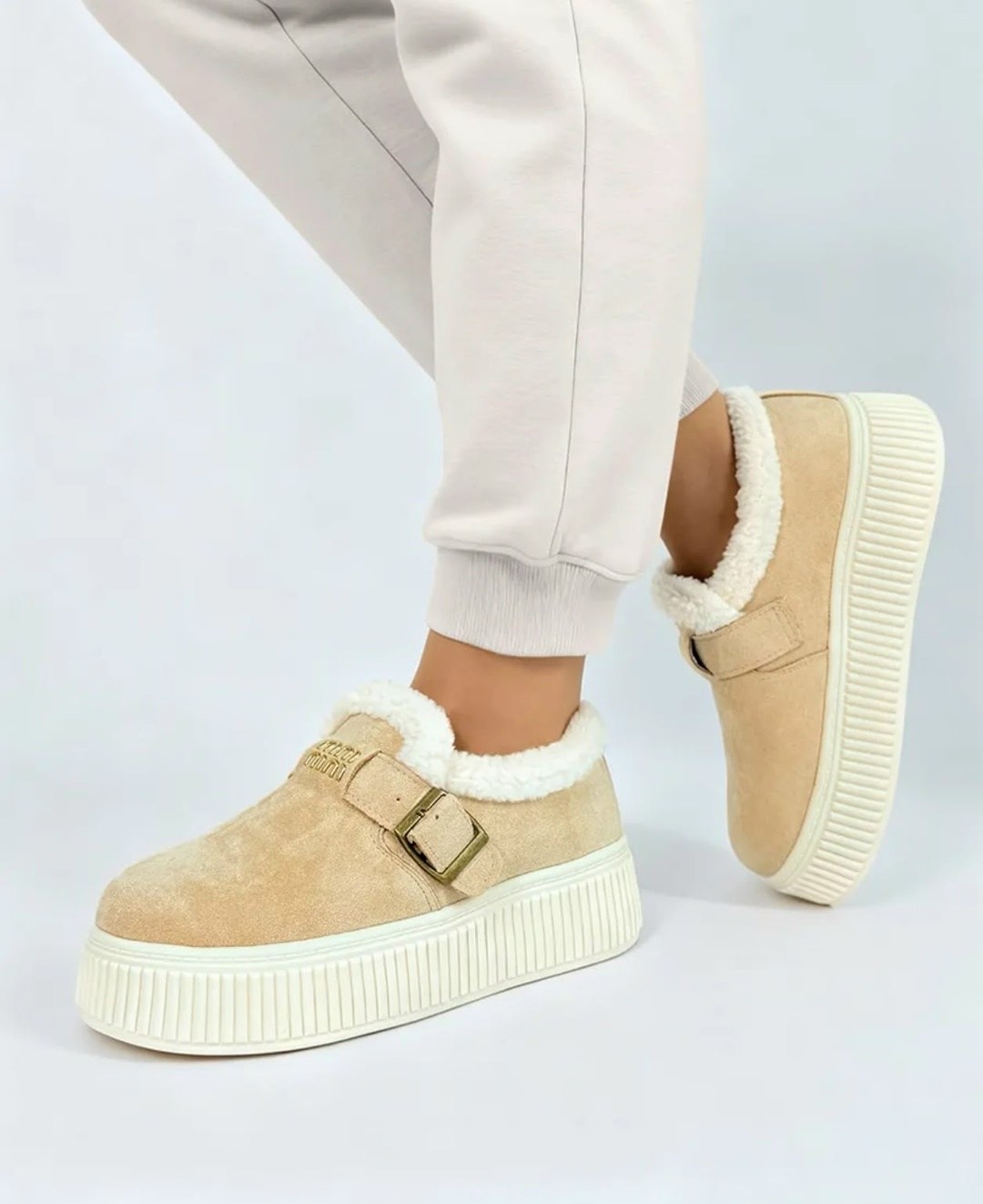 , женская,угги замш,меховые замшевые туфли на плоской подошве на платформе, женская угги замш