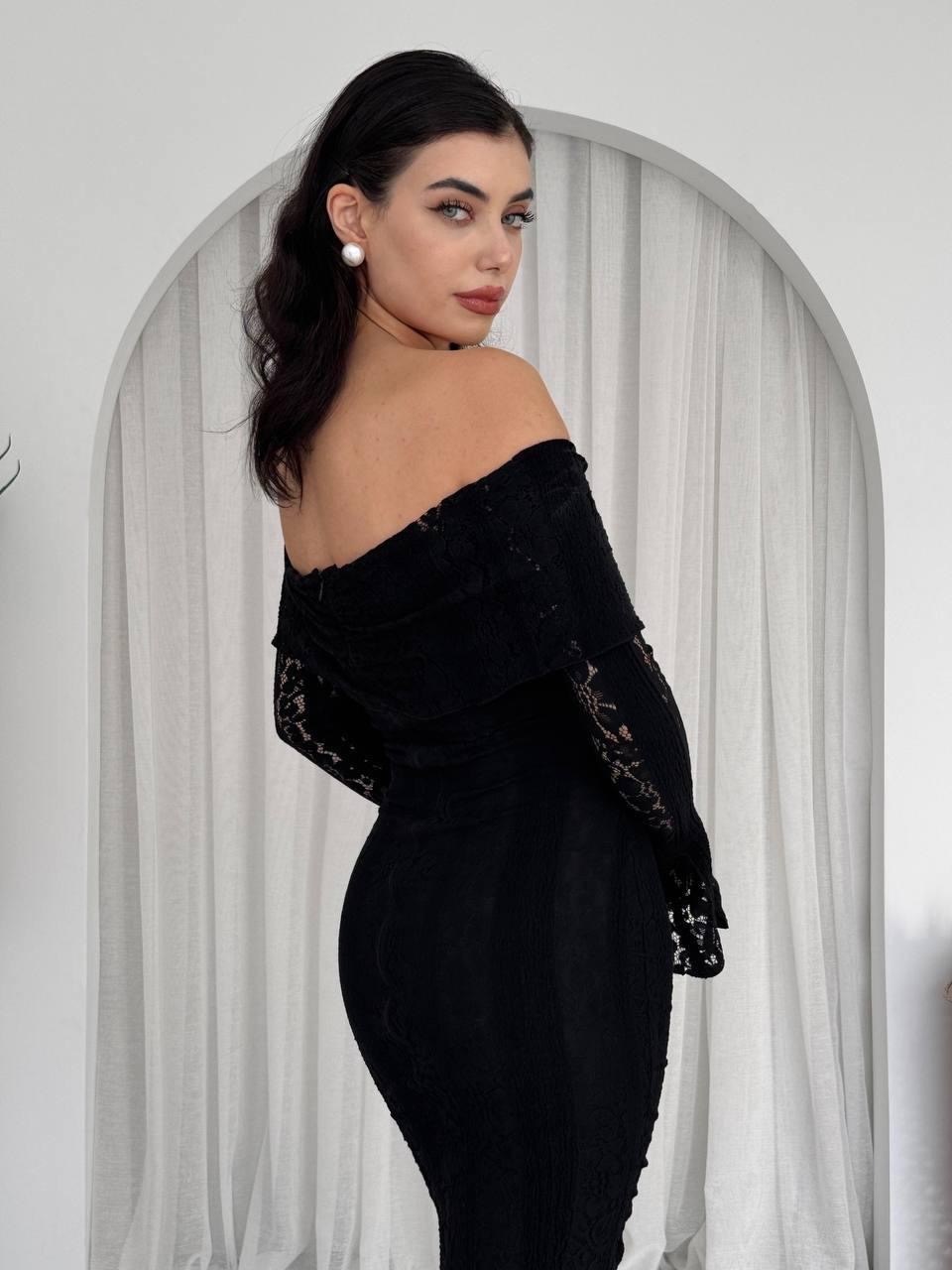 черное вечернее платье,вечернее платье,вечернее платье с разрезом,вечернее платье с открытыми плечами,платье