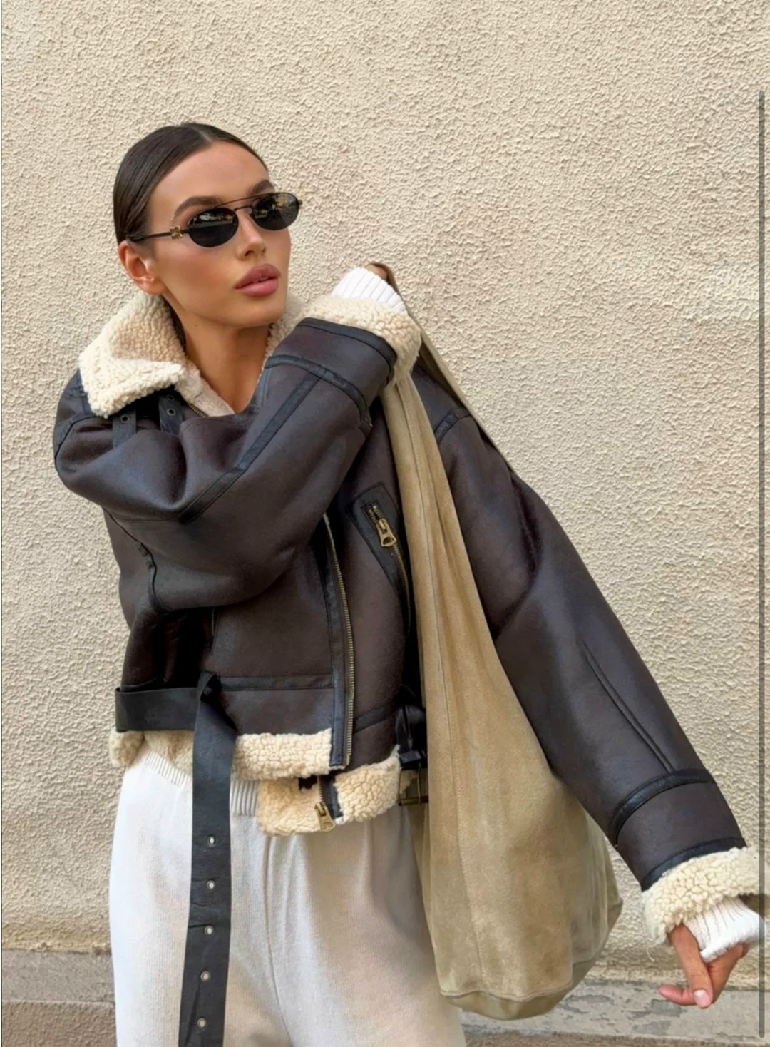 дубленка авиатор,дубленка женская,модная дубленка,кожаная куртка,дубленка авиатор зимняя