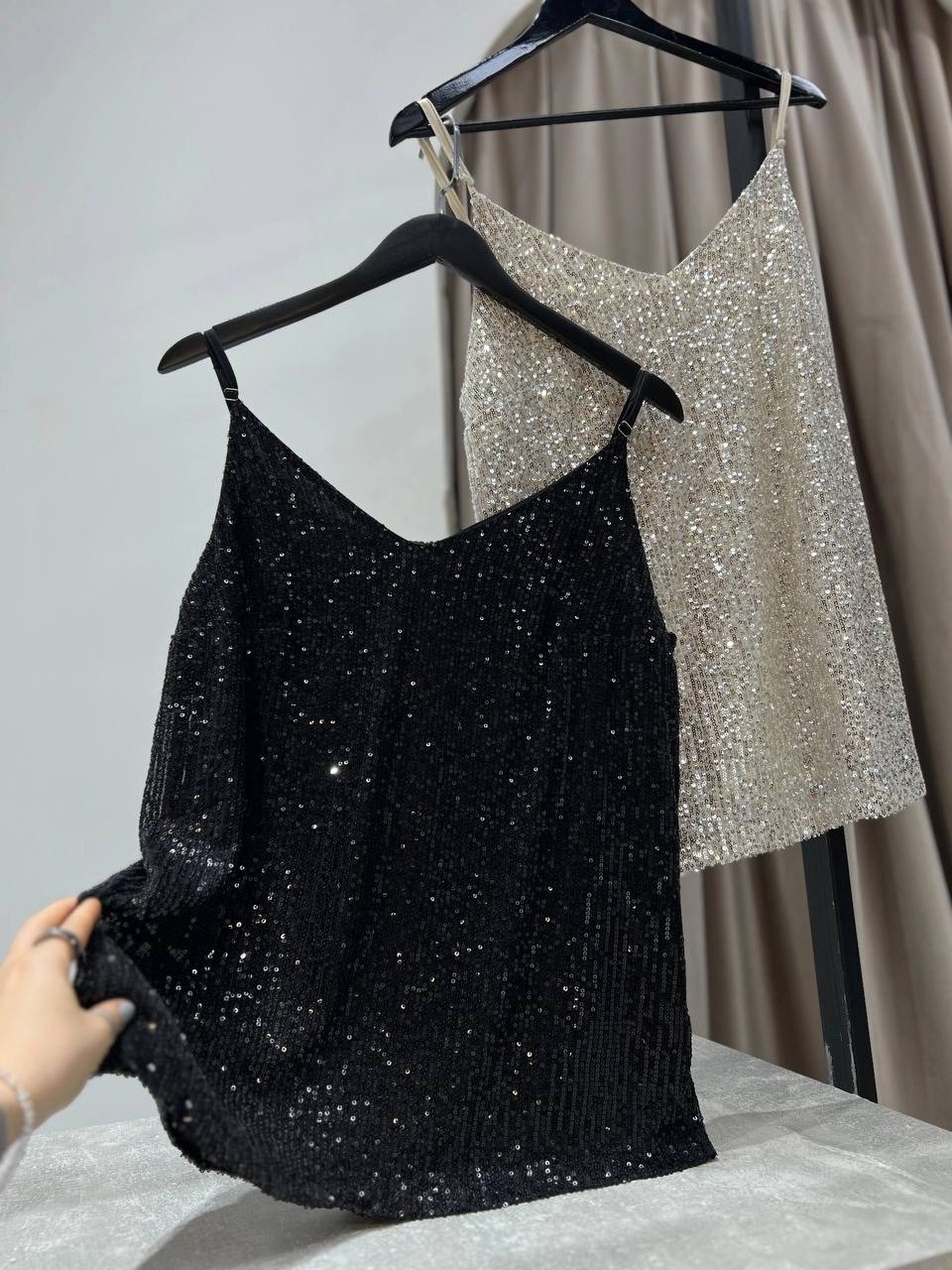 топ с пайетками,блузка кофта,блузки женские,майка с пайетками