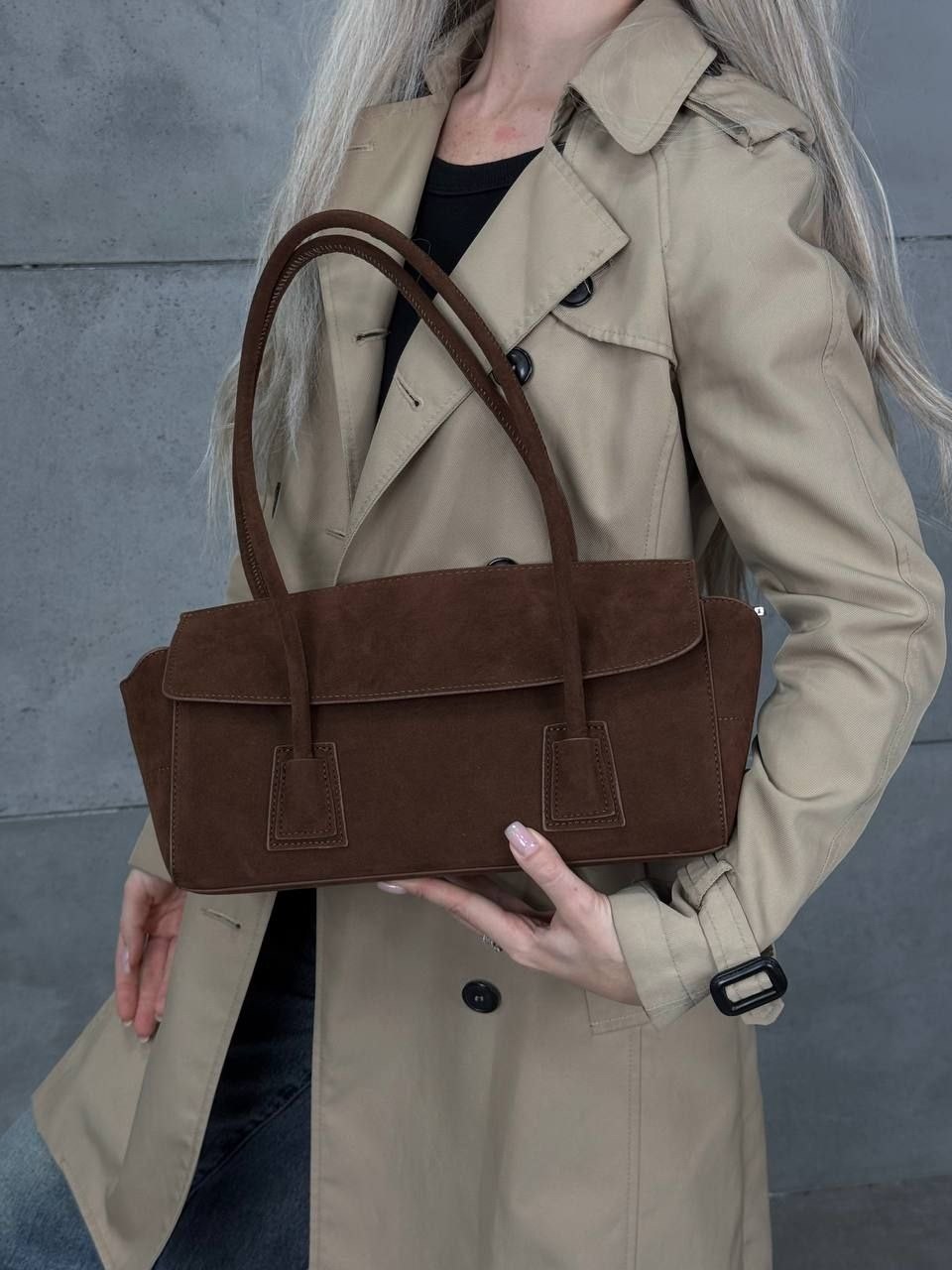 сумка женская тоут замшевая коричневая,модная сумка из матовой замши,сумка замшевая коричневая,сумка большая замшевая коричневая тоут,сумка женская замшевая