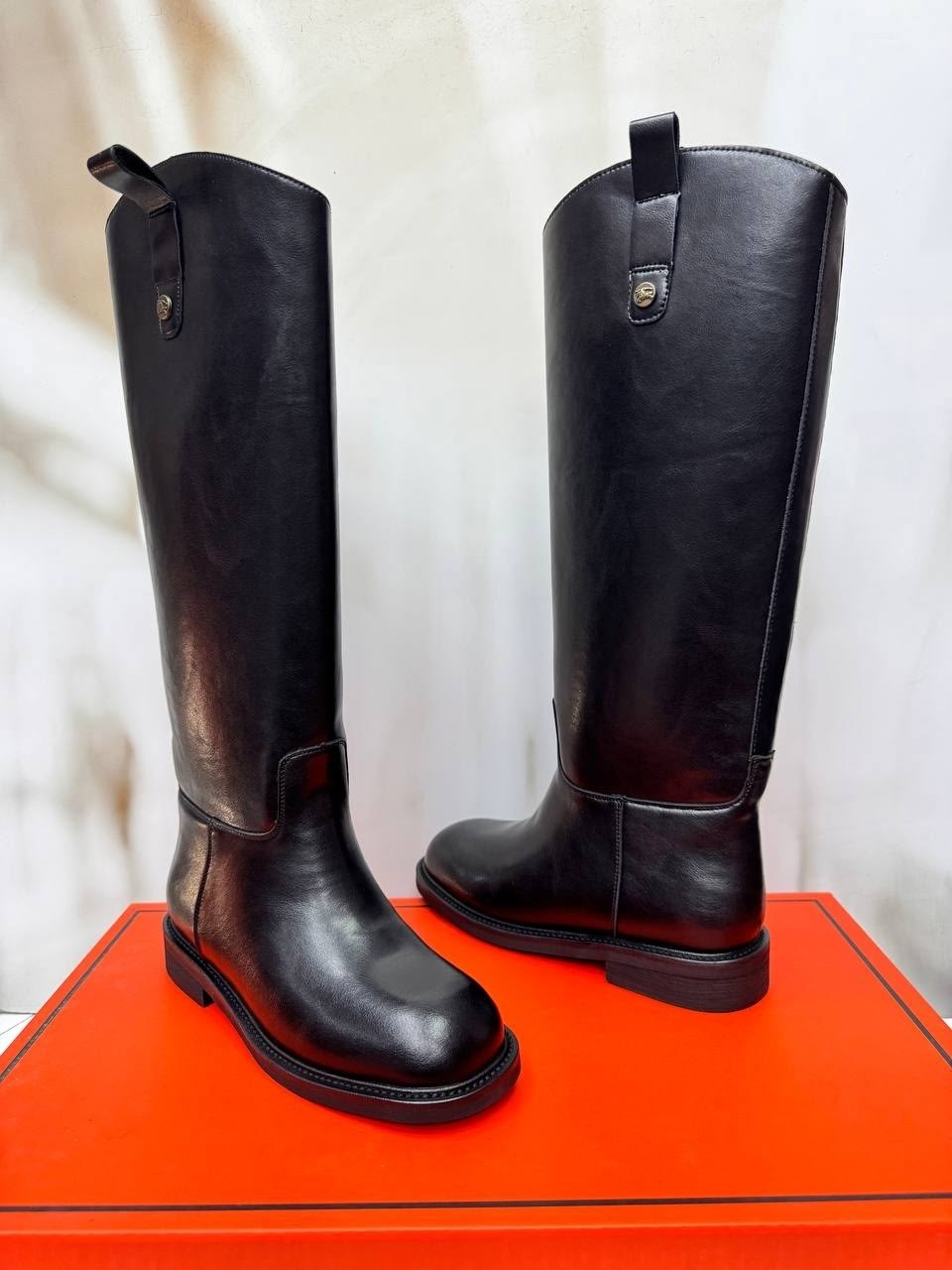 сапоги женские hermes кожаные размер 36-40,сапоги hermes женские,сапоги hermes,hermes женские кожаные сапоги premium black,сапоги hermes жокейские