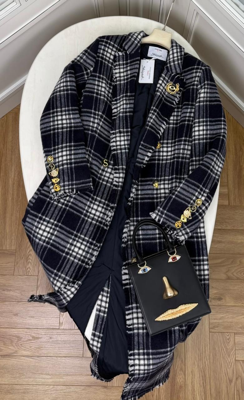 пальто в клетку,пальто модное,пальто жен,стильное пальто,модели пальто