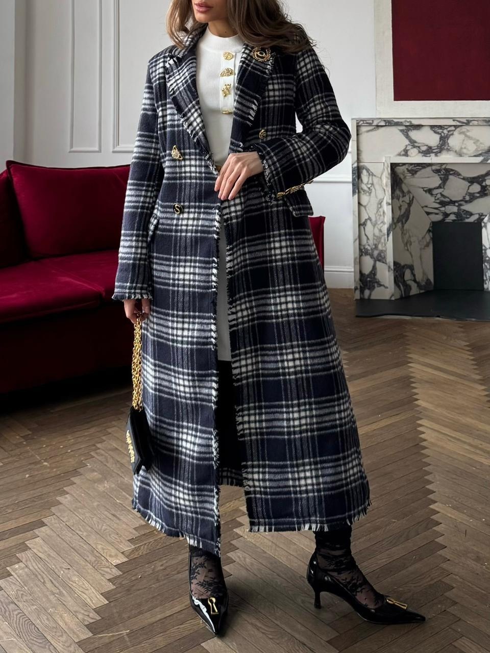 пальто в клетку,пальто модное,пальто жен,стильное пальто,модели пальто
