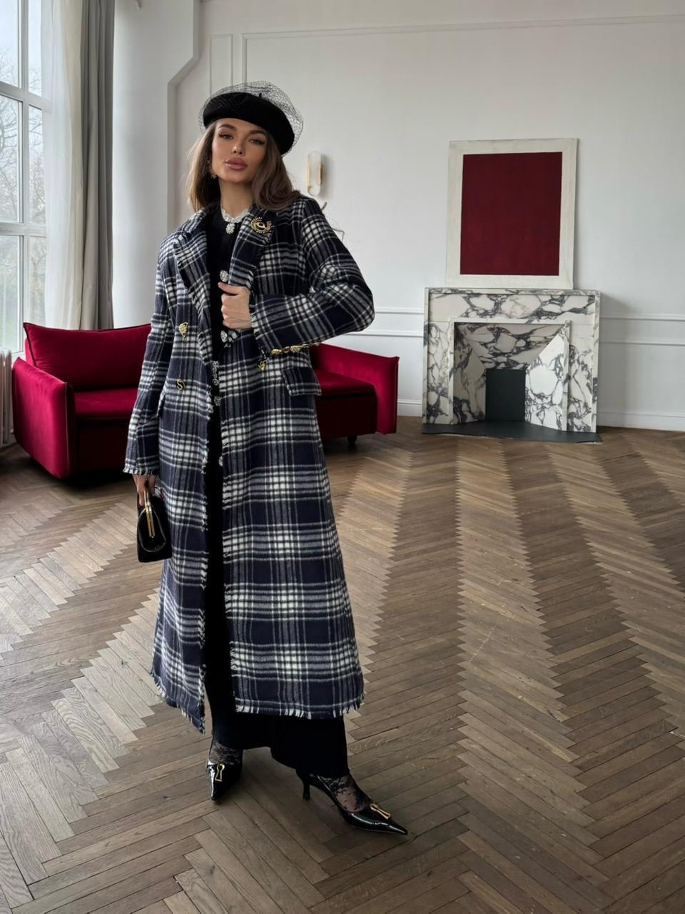 пальто в клетку,пальто модное,пальто жен,стильное пальто,модели пальто