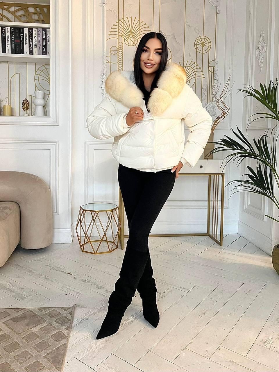 женский зимний пуховик с воротником из лисьего меха,женские пуховики,пуховик с натуральным мехом,женский зимний пуховик с воротником из натурального лисьего меха,женский пуховик с воротником из натура