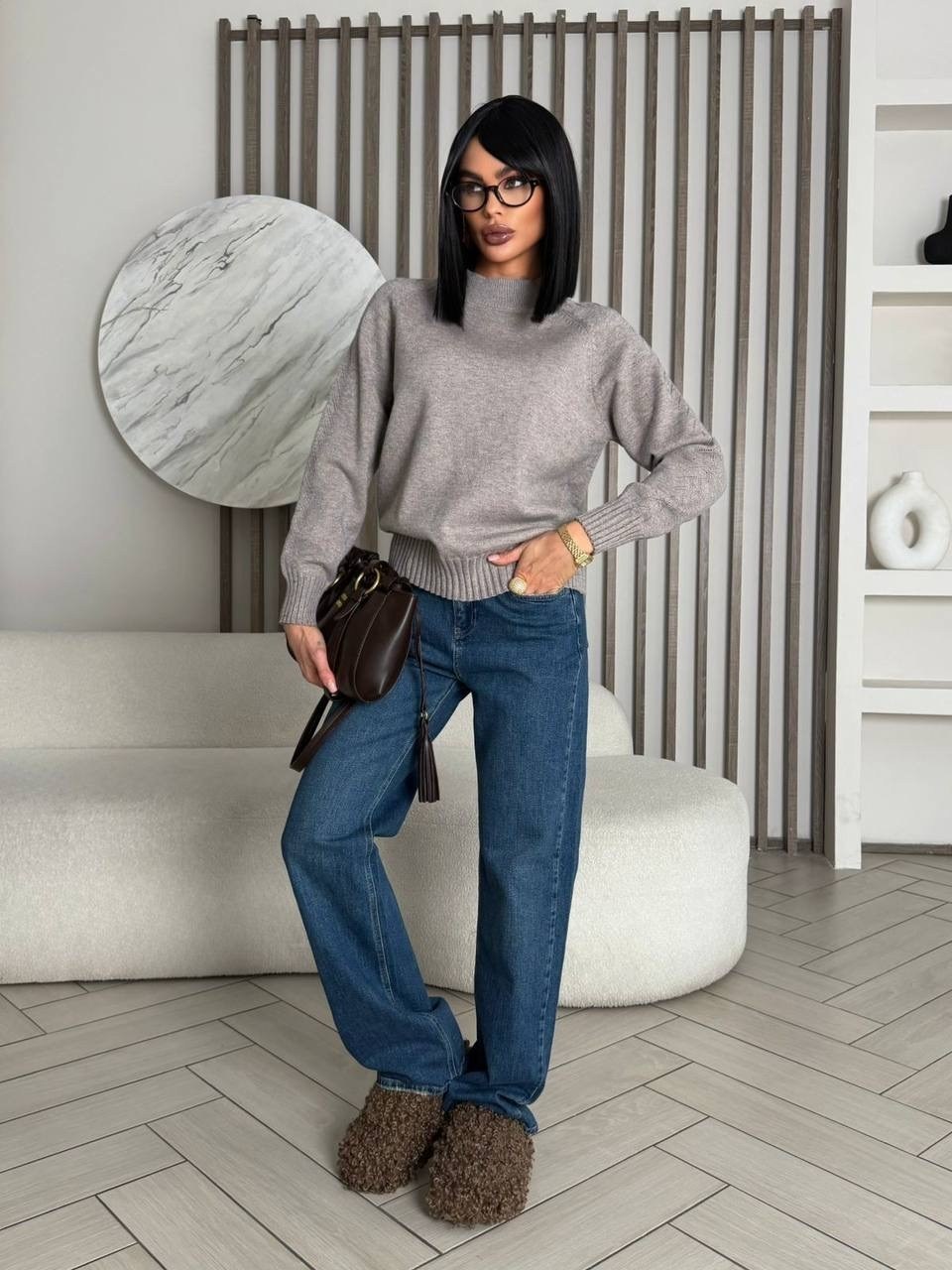 свитер оверсайз с горлом jonny style,cвитер оверсайз с горлом,свитер женский оверсайз,свитер женский,свитер с горлом оверсайз la lima