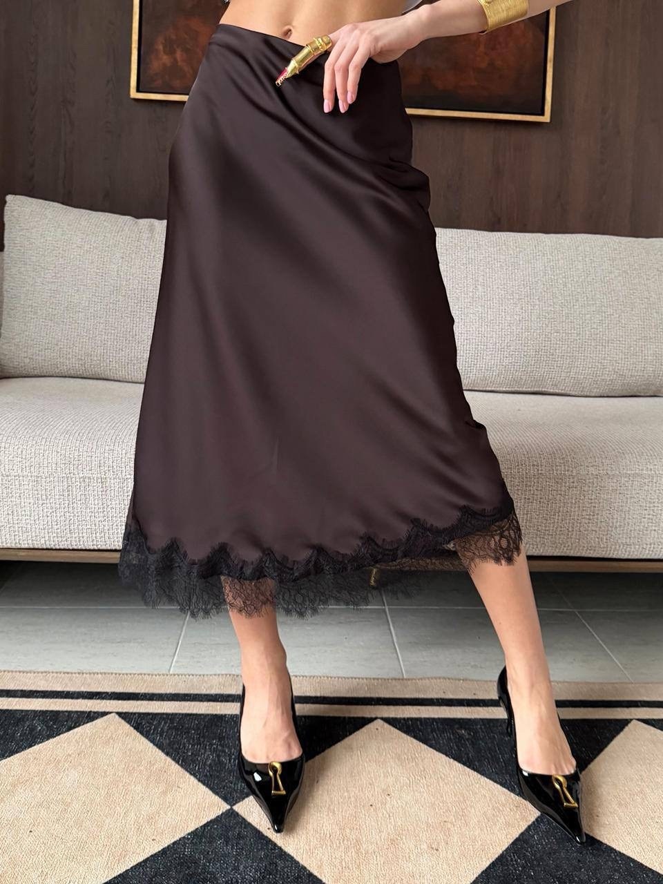 атласная юбка с кружевом,юбка с кружевами,юбка,юбка кружевная,юбки длинные