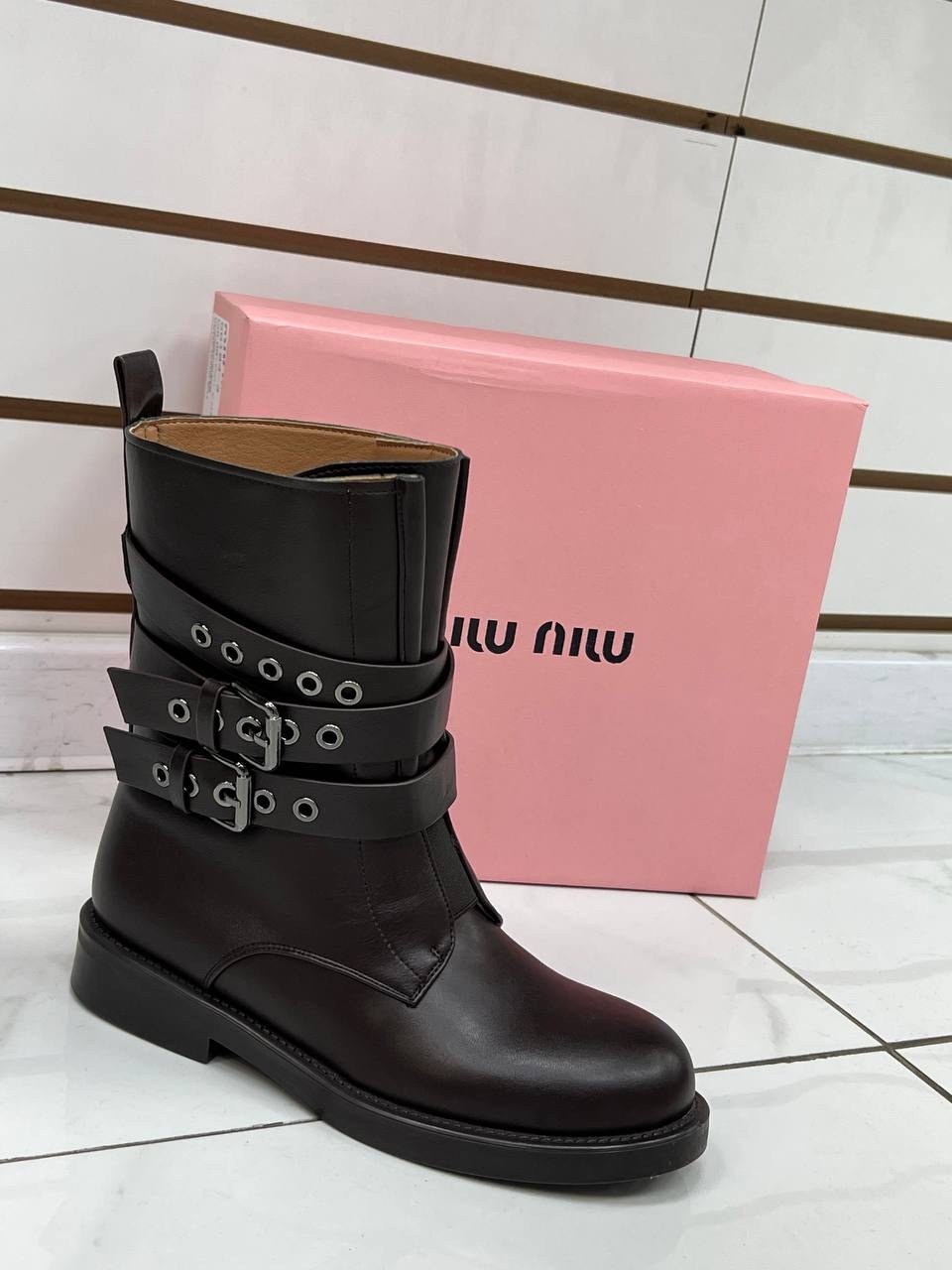,женские ботинки,ботинки miu miu, женская,полусапоги