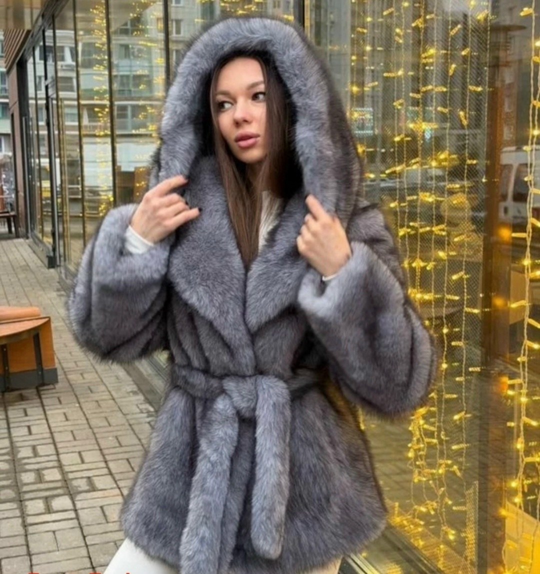 шуба норковая,шуба искусственная под норку с капюшоном,шуба серый мех,серые шубы,шуба с капюшоном