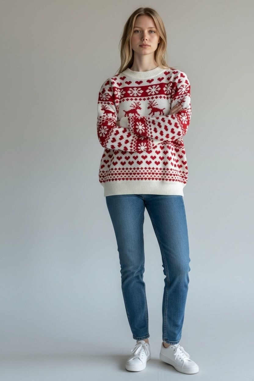 свитера с оленями,свитер с оленями женский,свитер женский новогодний,свитер новогодний вязаный с оленями,джемпер с оленями