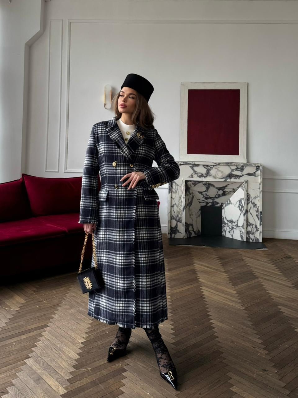 пальто в клетку,пальто модное,пальто жен,стильное пальто,модели пальто