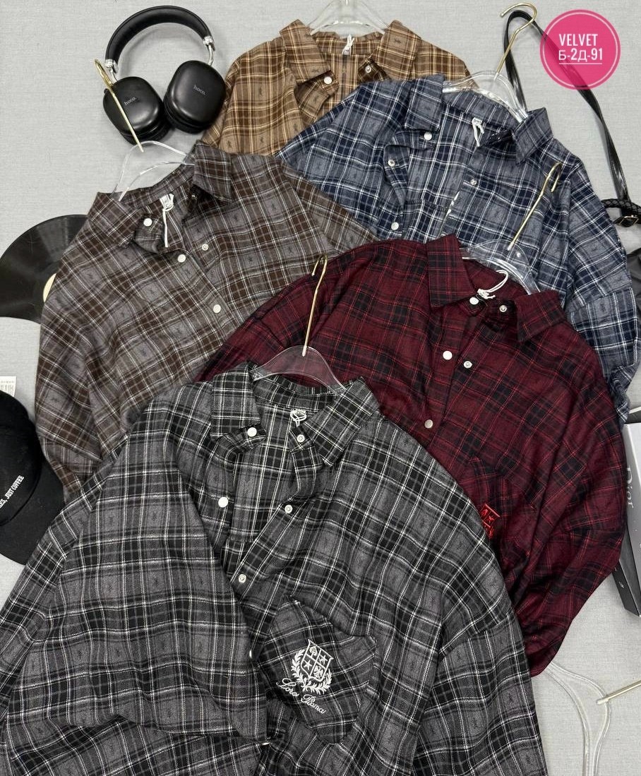 женская рубашка в клетку,рубашка в клетку оверсайз со стразами perferita,рубашка женская,рубашка в клетку женская оверсайз,рубашка в клетку оверсайз удлиненная marybeth