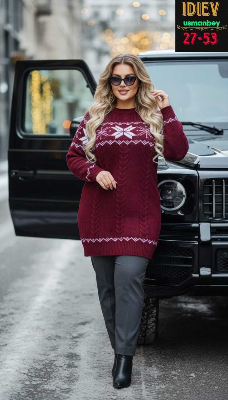 новогодняя туника,свитера туники,платье вязаное,платье вязаное теплое,платье новогоднее