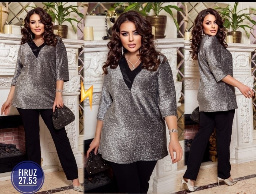 брючный костюм,кофта женская ткань: люрекс,брючный костюм большой размер,женский костюм брючный люрексовый до 60 размера,женская блузка ткань люрекс